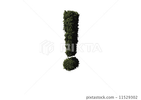 Exclamation mark made of leaves 11529302