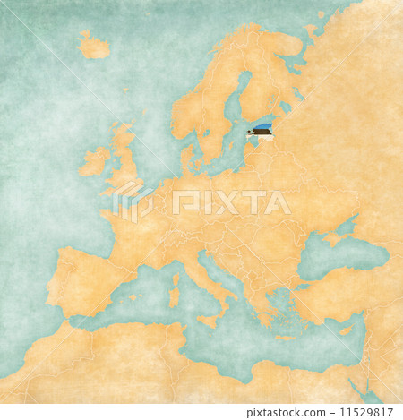 Map of Europe - Estonia (Vintage Series) Map of Europe - Estonia (Vintage Series) 11529817