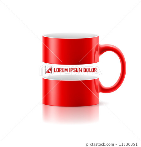 Red mug with space in the middle 11530351