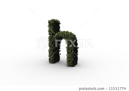 Letter h made of leaves Letter h made of leaves 11531774