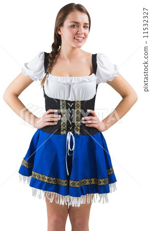 Pretty oktoberfest girl with hands on hips 11532327