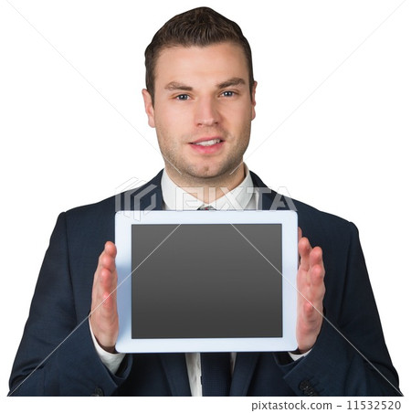 Businessman showing tablet pc screen Businessman showing tablet pc screen 11532520