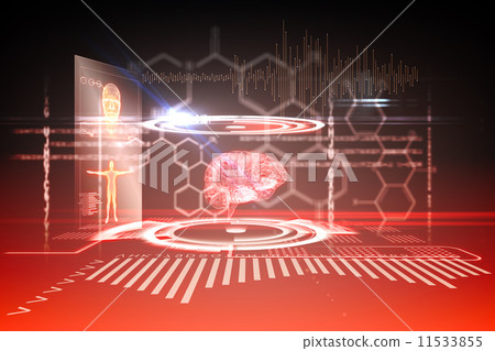 Medical interface in black and red Medical interface in black and red 11533855