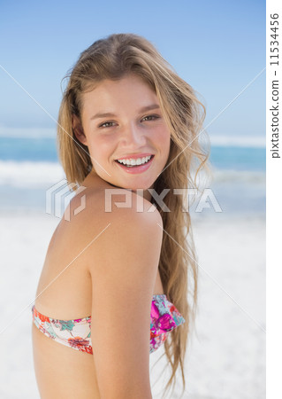 Beautiful happy blonde on the beach Beautiful happy blonde on the beach 11534456