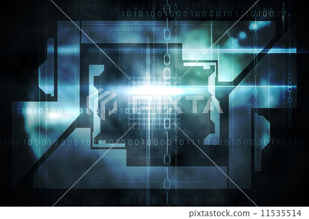 Black technology design with glow 11535514