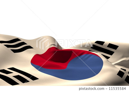 Digitally generated japan flag rippling 11535584