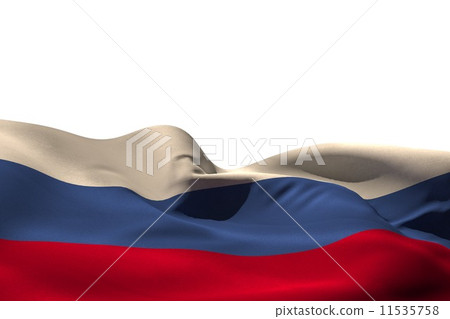 Digitally generated russia flag rippling 11535758