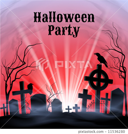 Halloween Party on a spooky graveyard Halloween Party on a spooky graveyard 11536280