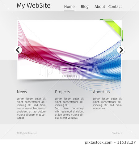 Website design template - grayscale version Website design template - grayscale version 11538127