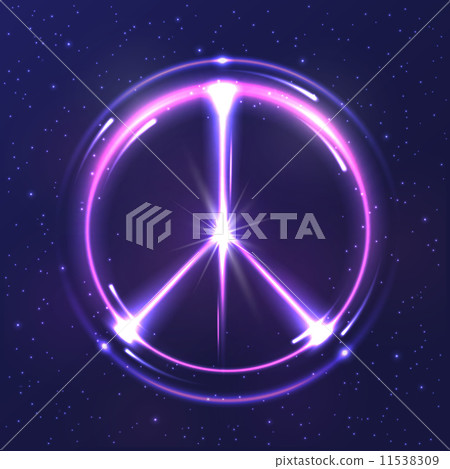 Neon light pacific symbol Neon light pacific symbol 11538309