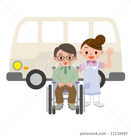 A wheelchair male and a caregiver 11538497