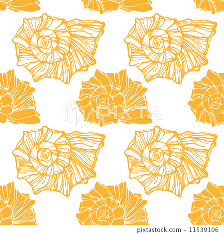 Seamless pattern with decorative seashells 11539106