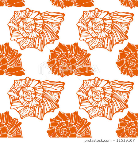 Seamless pattern with decorative seashells 11539107