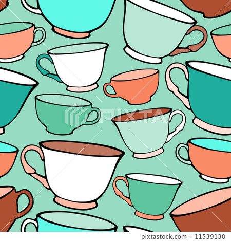Seamless pattern with decorative cups 11539130