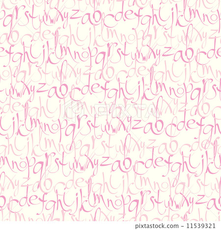Seamless pattern with hand drawn letters - Stock Illustration [11539321 ...