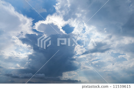 Dark stormy cloudy sky background photo texture 11539615