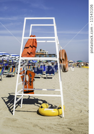 Safety equipment on the beach Safety equipment on the beach 11543106