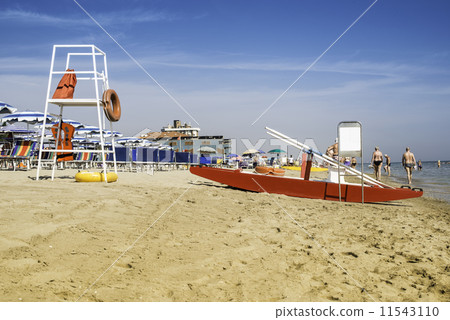 Safety equipment on the beach Safety equipment on the beach 11543110