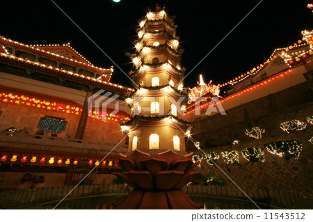 Chinese Temple at NIght Chinese Temple at NIght 11543512