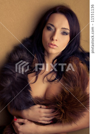lust attractive glamor girl with brown boa lust attractive glamor girl with brown boa 11551136
