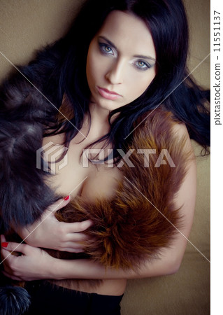 lust attractive glamor girl with boa 11551137