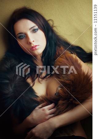 lust attractive glamor girl with boa lust attractive glamor girl with boa 11551139