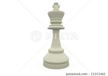 Digitally generated white king standing alone Digitally generated white king standing alone 11551482