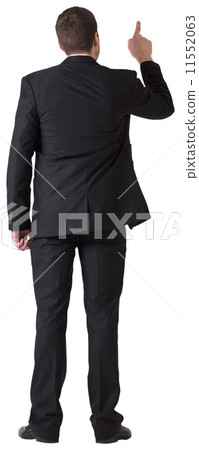 Businessman in suit pointing finger Businessman in suit pointing finger 11552063