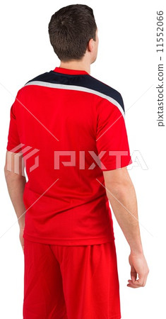 Football player wearing red gear Football player wearing red gear 11552066