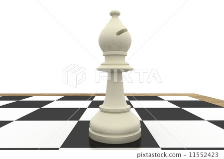 White bishop on chess board White bishop on chess board 11552423