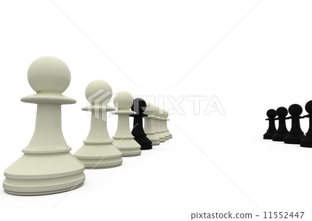 Black pawn spy standing with white pieces Black pawn spy standing with white pieces 11552447