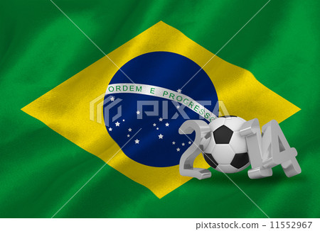 World cup 2014 with brasil flag 11552967