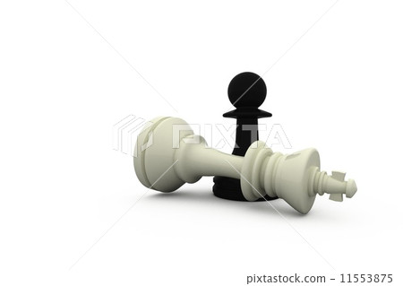 Black pawn with fallen white king Black pawn with fallen white king 11553875