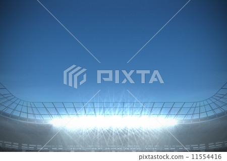 Large football stadium under blue sky Large football stadium under blue sky 11554416