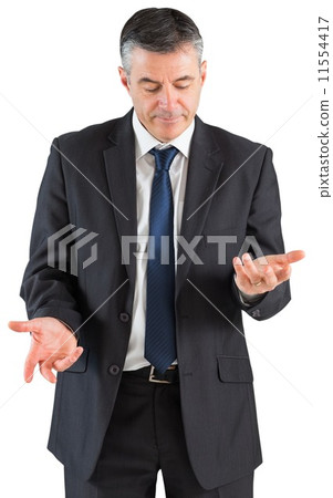 Mature businessman holding his hands out 11554417