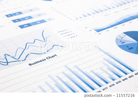 blue business charts, graphs, statistic and reports 11557216