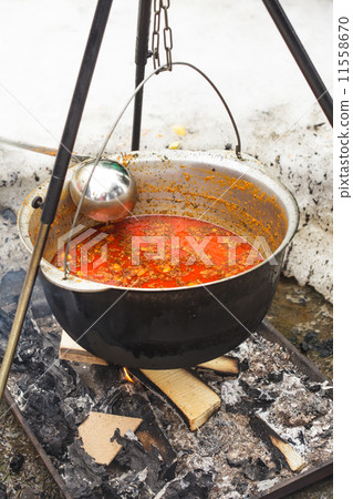 Goulash in cauldron 11558670