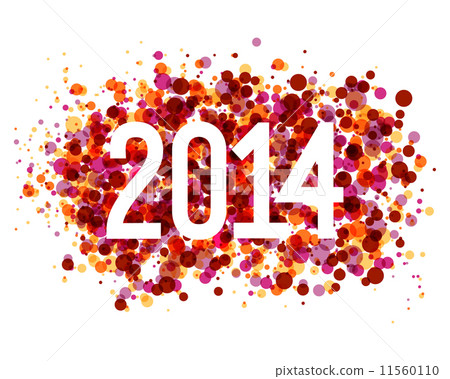 Multicolor Happy New Year 2014 background 11560110