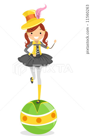 Girl Balancing Ball Girl Balancing Ball 11560263
