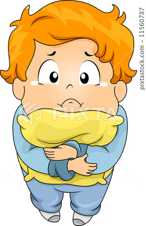 Kid Boy Crying In Pillow - Stock Illustration [11560787] - Pixta