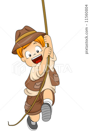 Kid Boy Swinging in Vines 2 Kid Boy Swinging in Vines 2 11560804