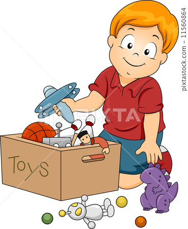 Kid Boy Storing Toys 11560864