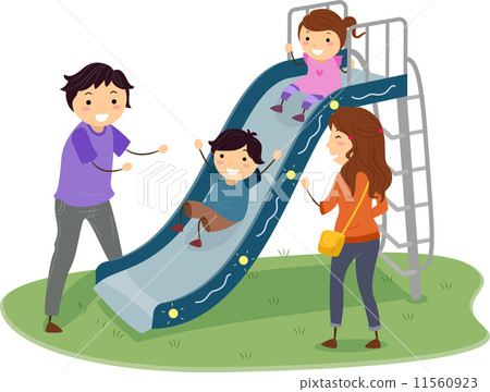 Stickman Family in Playground Slide Stickman Family in Playground Slide 11560923