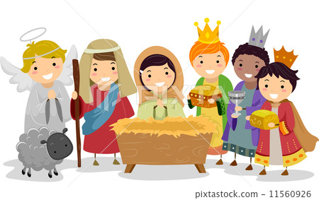 Stickman Kids in Nativity School Play Stickman Kids in Nativity School Play 11560926