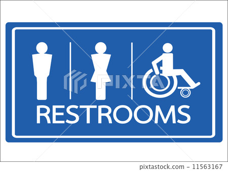 Restroom Symbol Male  Female and Wheelchair Handicap Icon 11563167