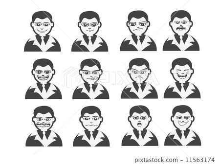 Cartoon faces Set drawing illustration Cartoon faces Set drawing illustration 11563174