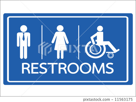 Restroom Symbol Male  Female and Wheelchair Handicap Icon 11563175