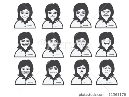 Cartoon faces Set drawing illustration Cartoon faces Set drawing illustration 11563176