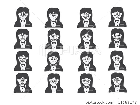 Cartoon faces Set drawing illustration Cartoon faces Set drawing illustration 11563178