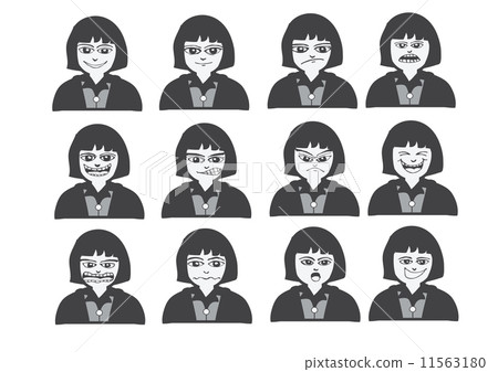 Cartoon faces Set drawing illustration Cartoon faces Set drawing illustration 11563180